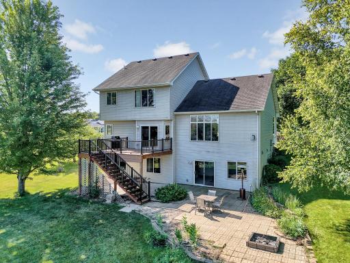 Private back yard, walkout lower level, patio and deck to enjoy the outdoors.
