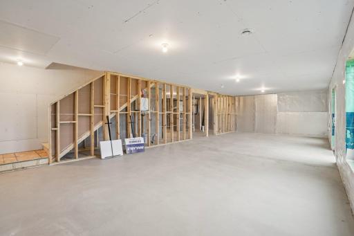 Unfinished large lookout basement is the perfect blank canvas to unleash your creativity!