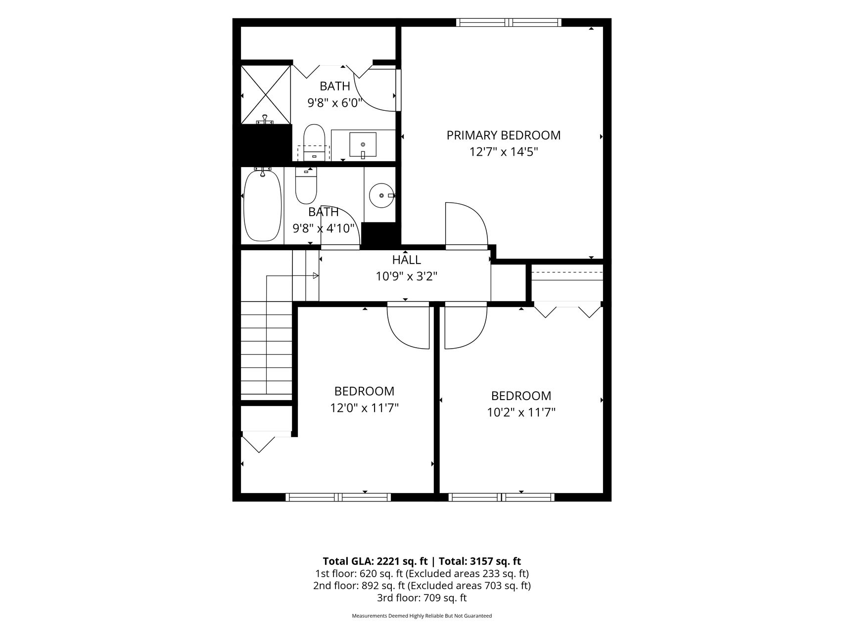 Upper level floor plans