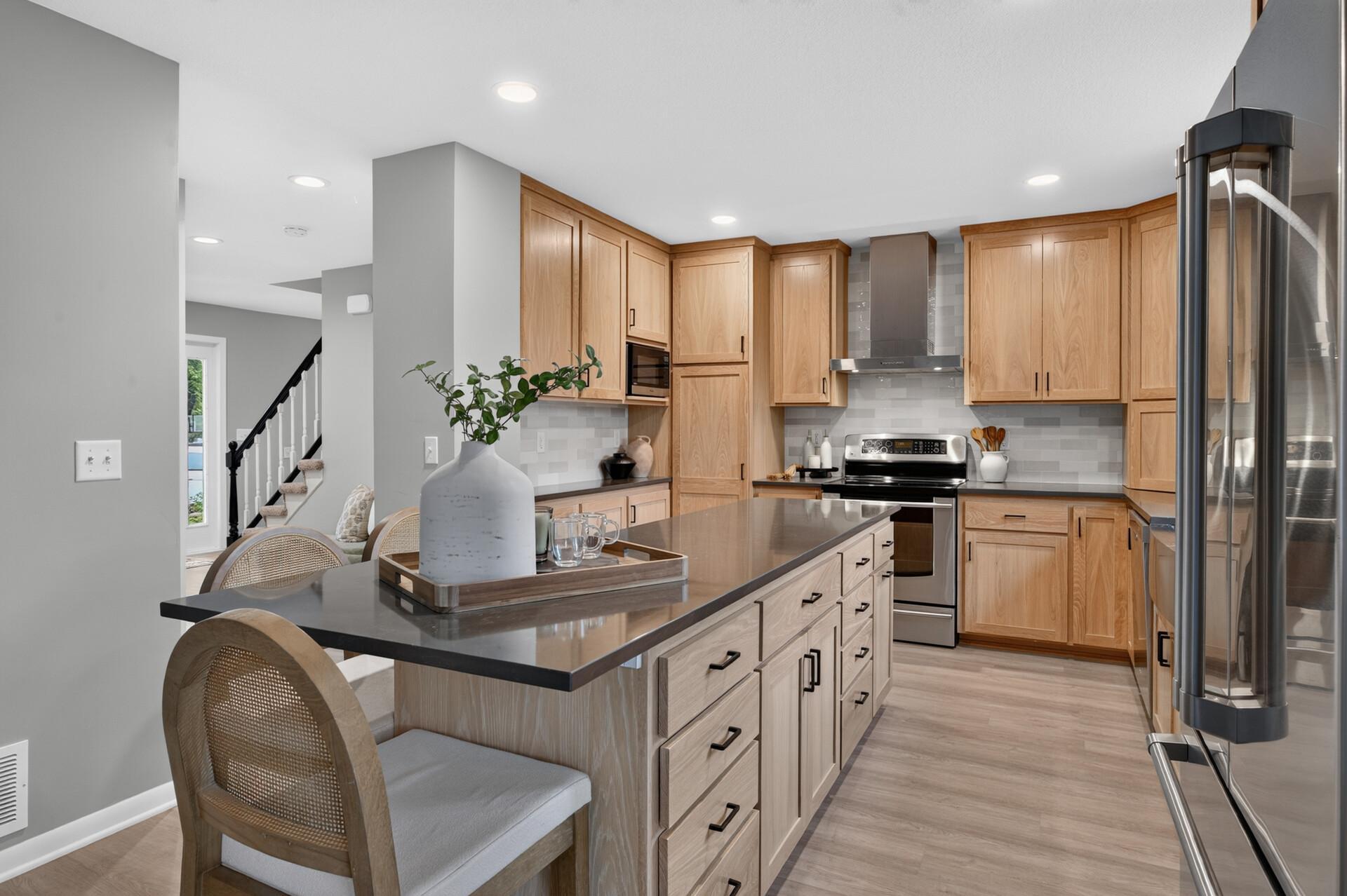 Kitchen with fully updated cabinets, counters, appliances and more!