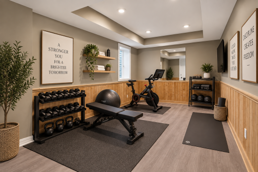 Virtually staged, transform this space into a workout room!