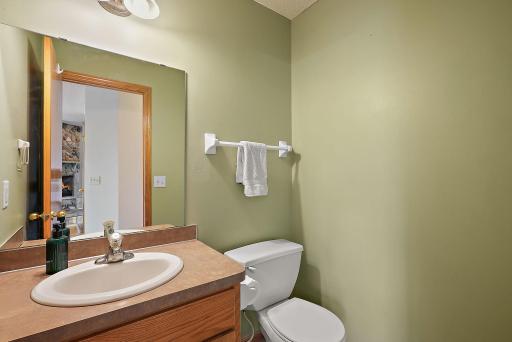 Half bath on the main floor convenient for guests