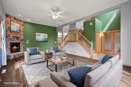 Virtually Staged Living Room