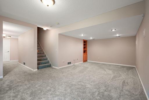 Newer carpet throughout the lower level