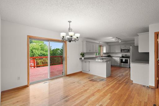 Eat-In Kitchen Dining Area with access to the deck