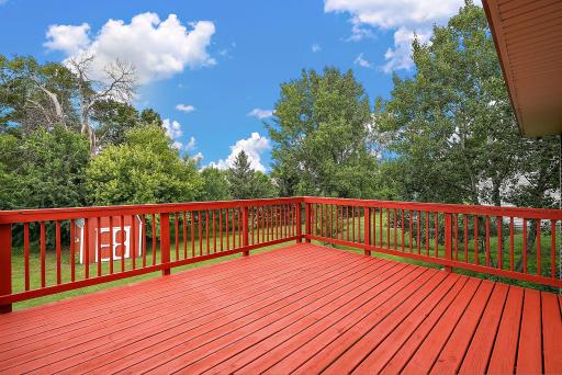 Freshly painted deck