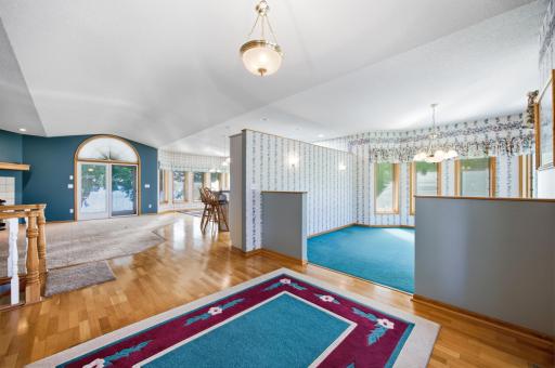 View from entry way into formal dining room