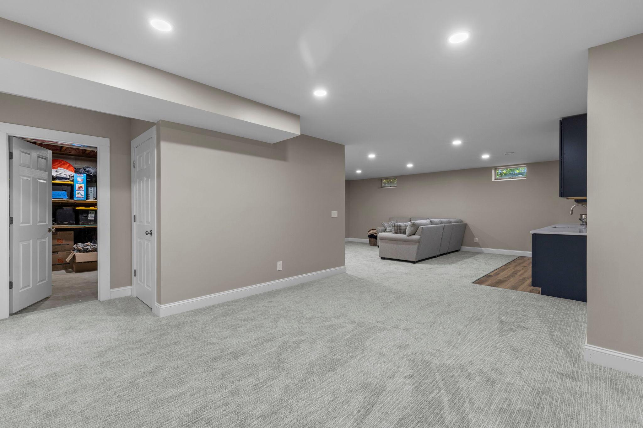Flexible space for entertaining, relaxing, or play with additional storage space as well