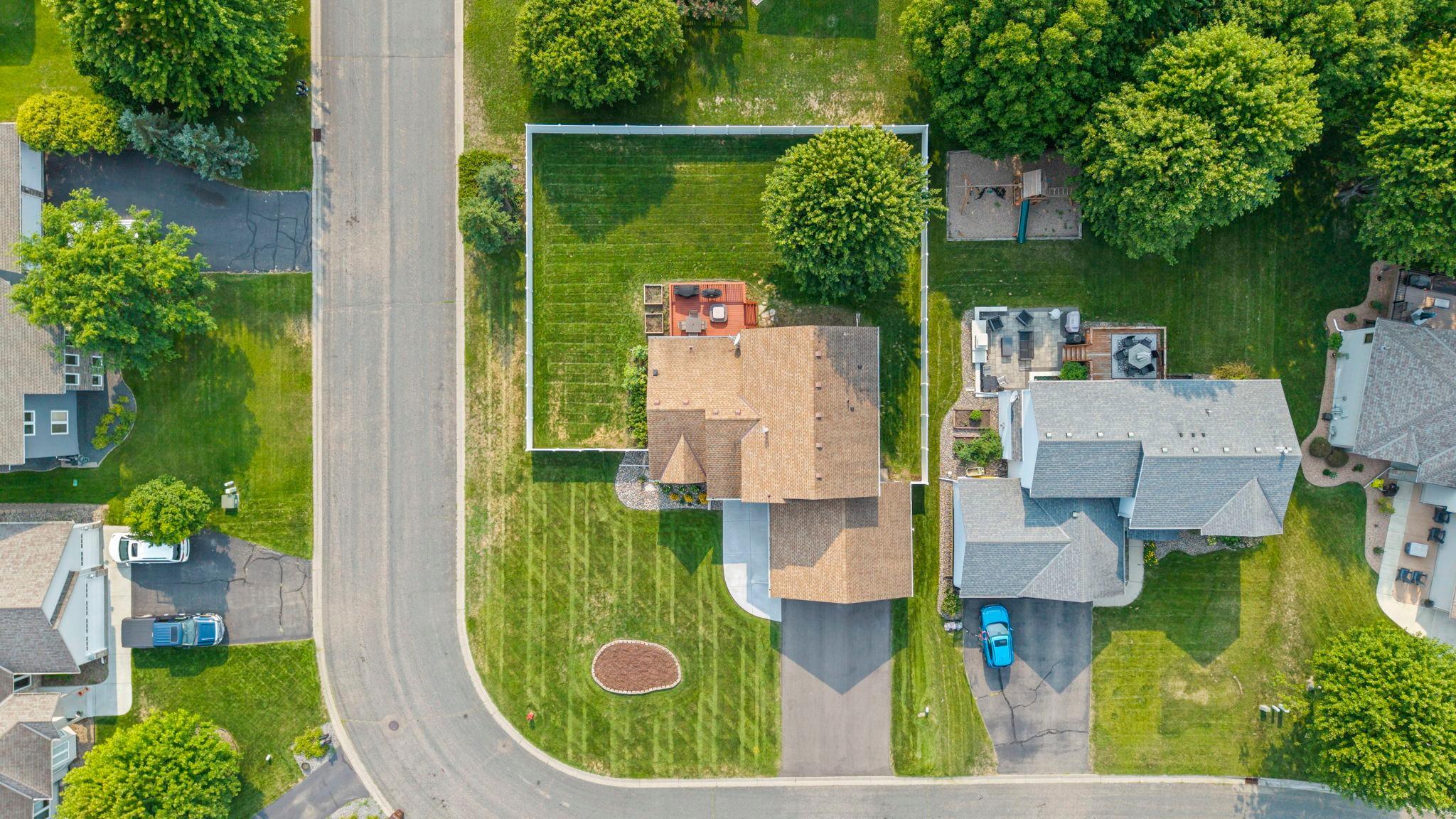 Aerial view of the lot