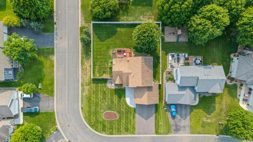 Aerial view of the lot