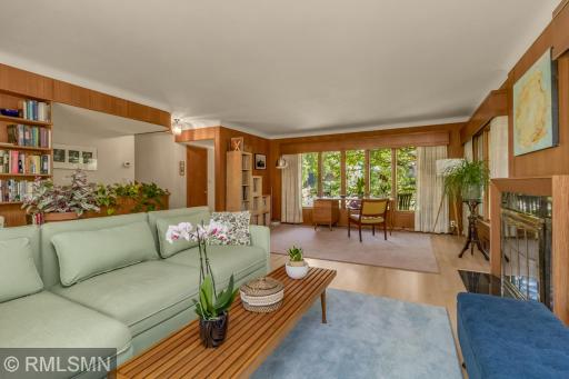 Original mahogany paneling and built-ins.