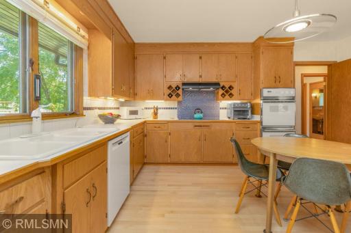 Dishwasher, induction stove top and double wall oven.