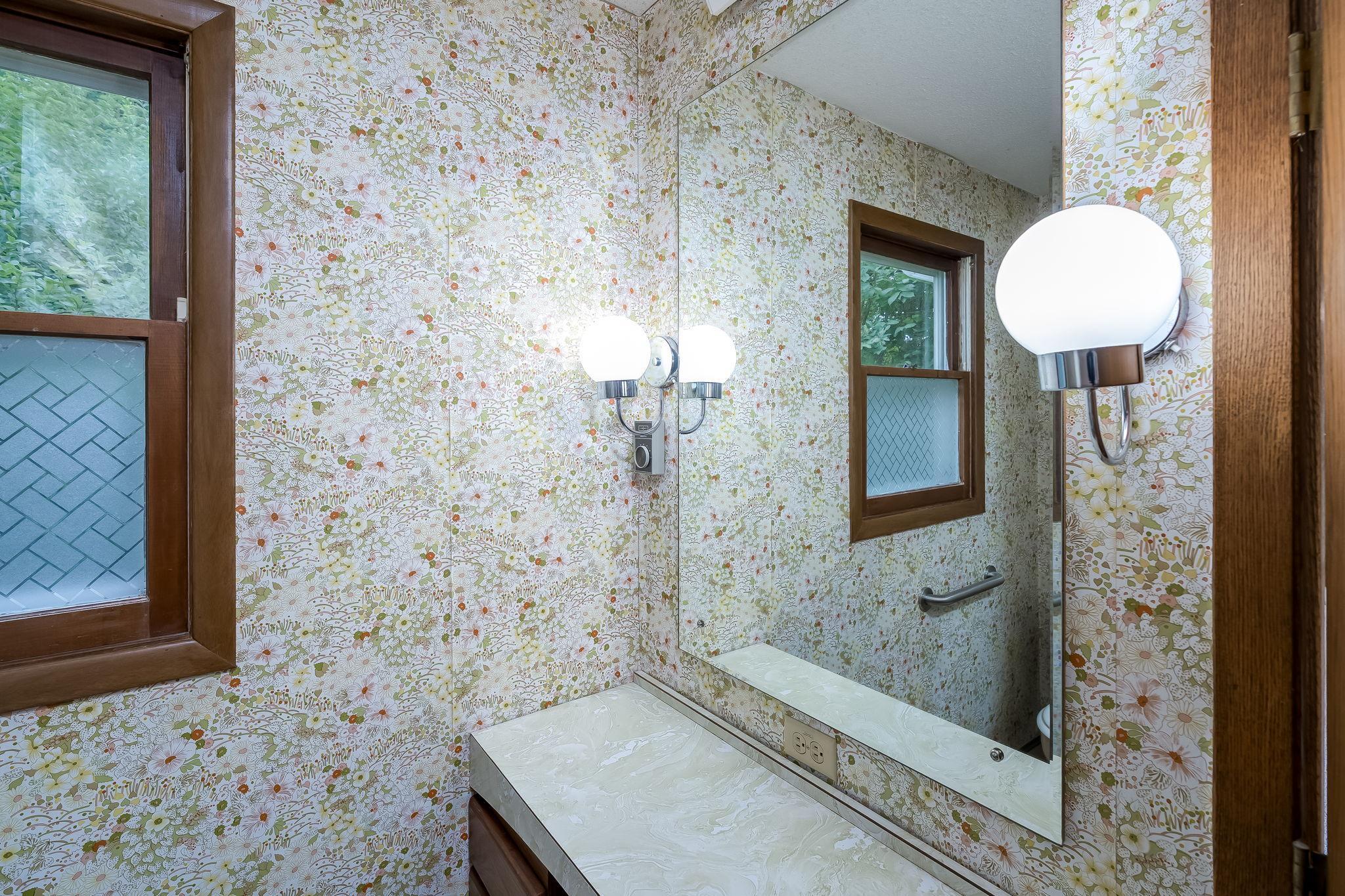 Built-in Vanity in bathroom