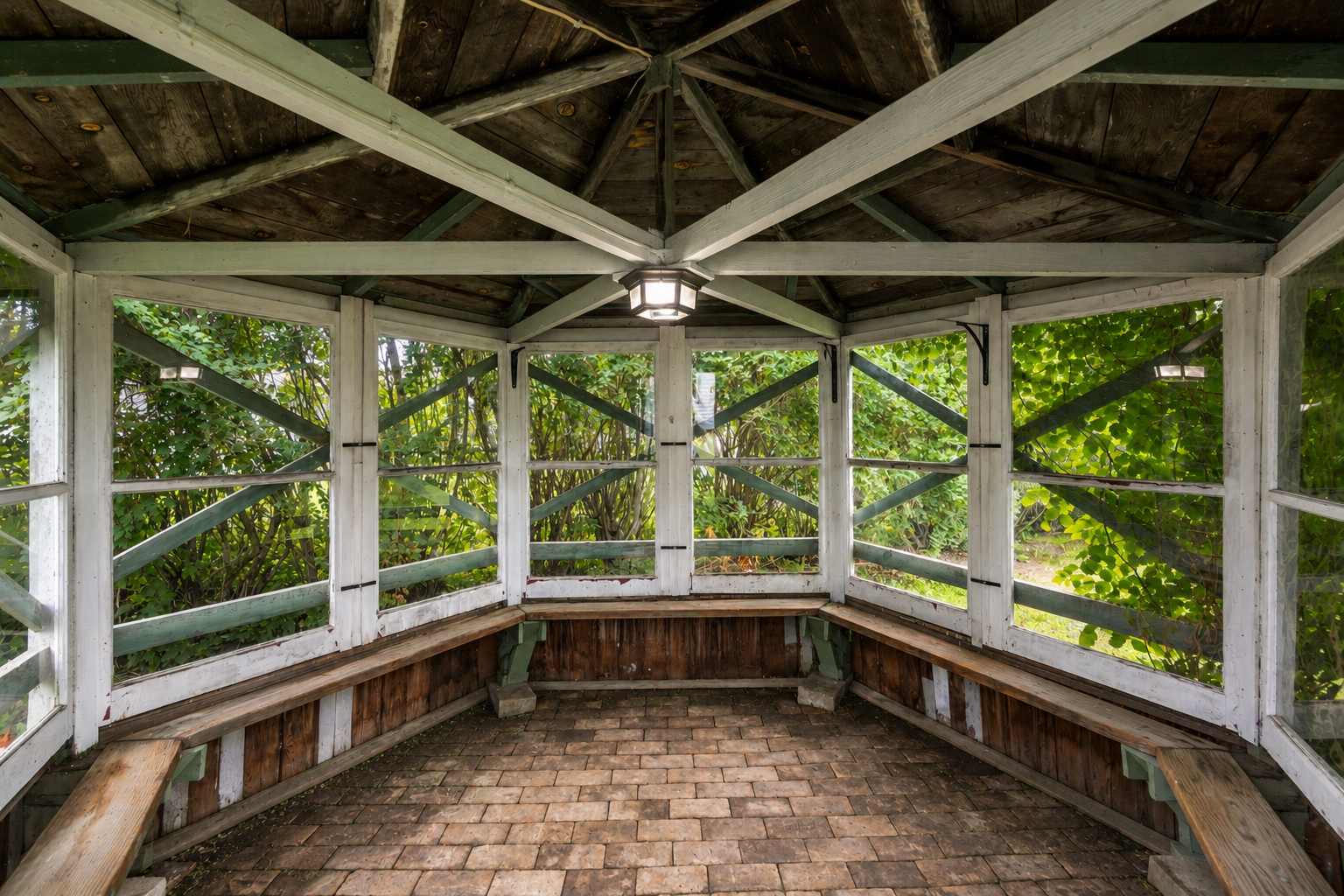 Gazebo with electricity