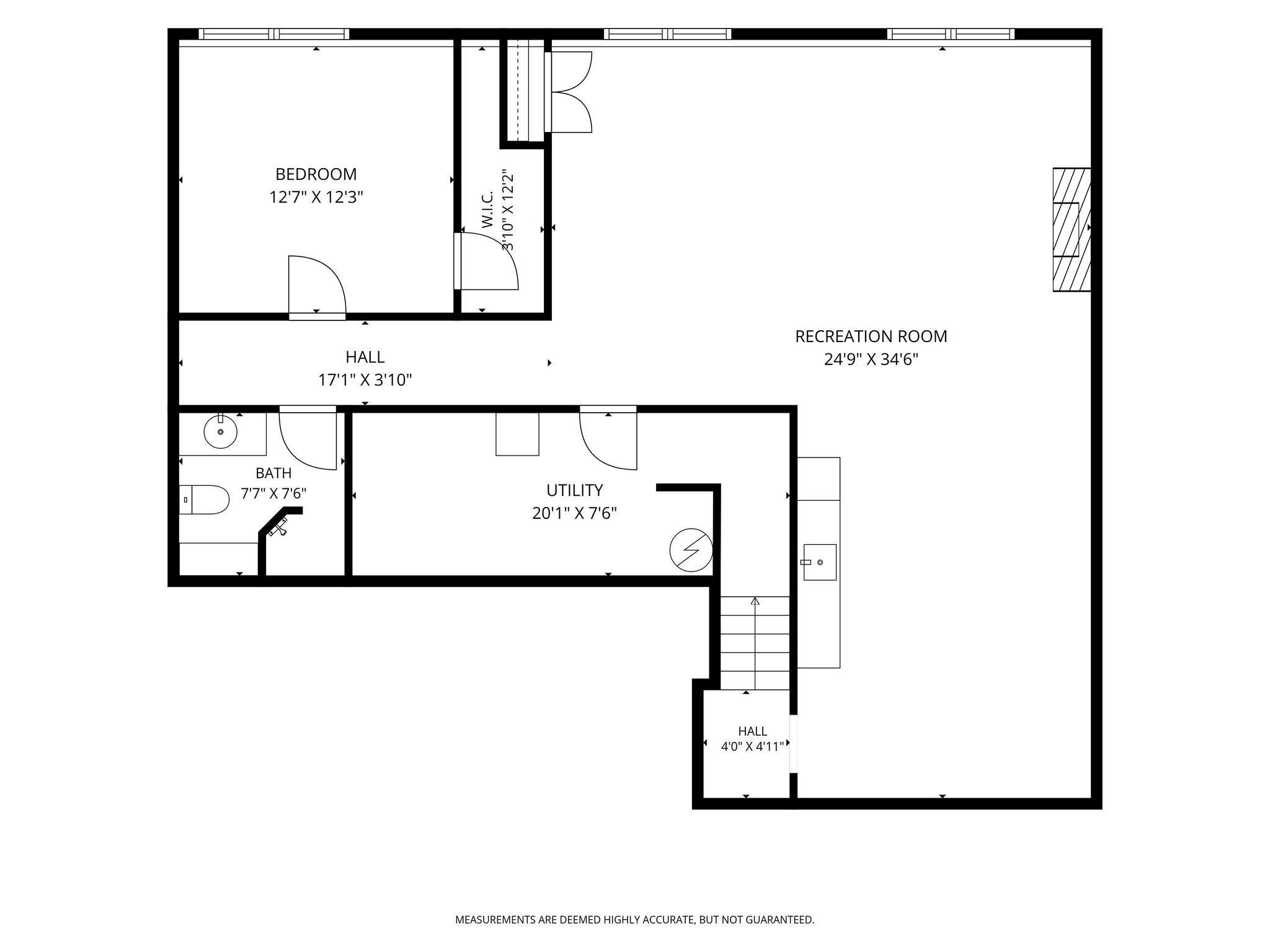Lower level floor plan