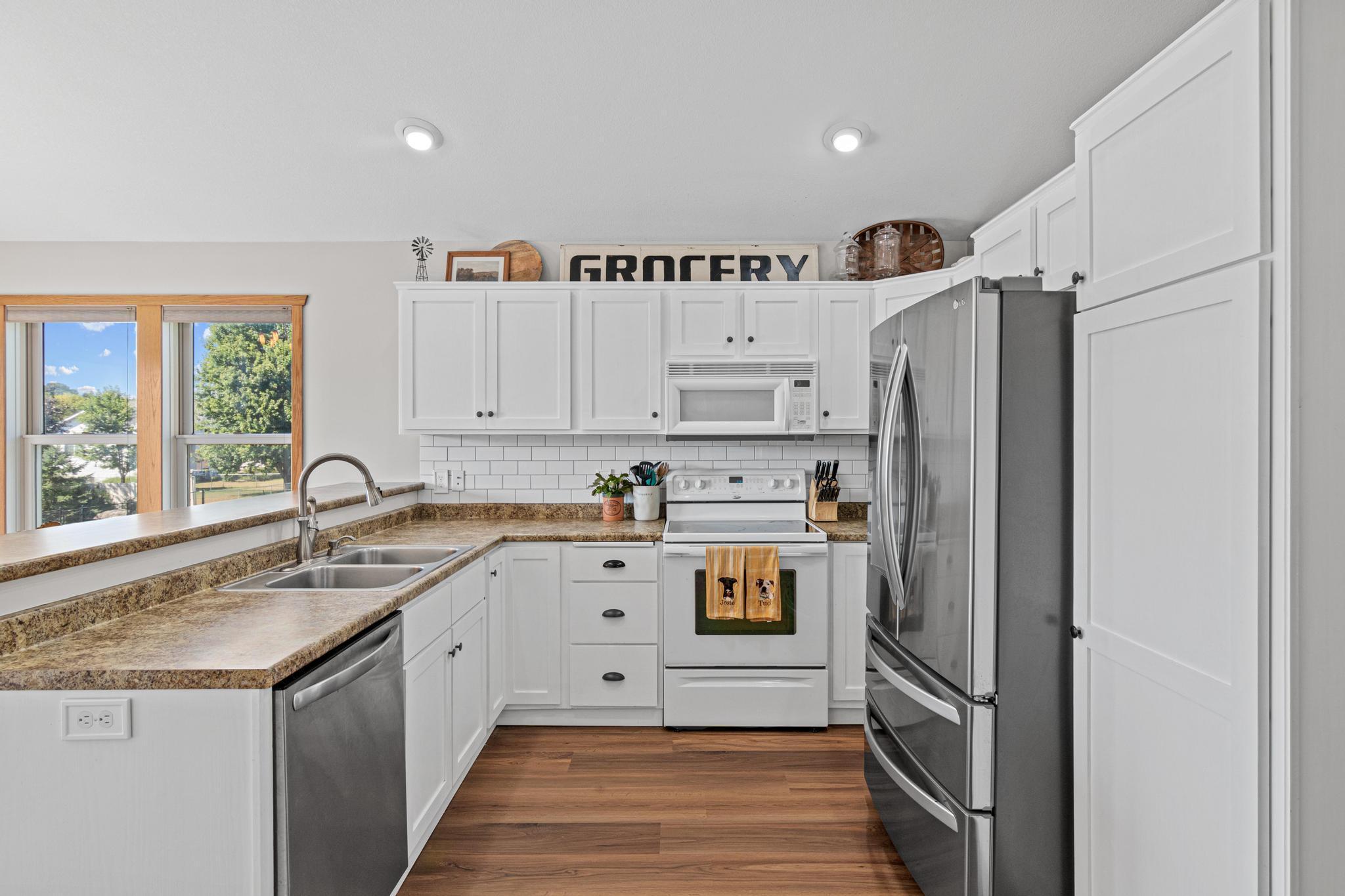 Thoughtfully refreshed kitchen with timeless finishes.