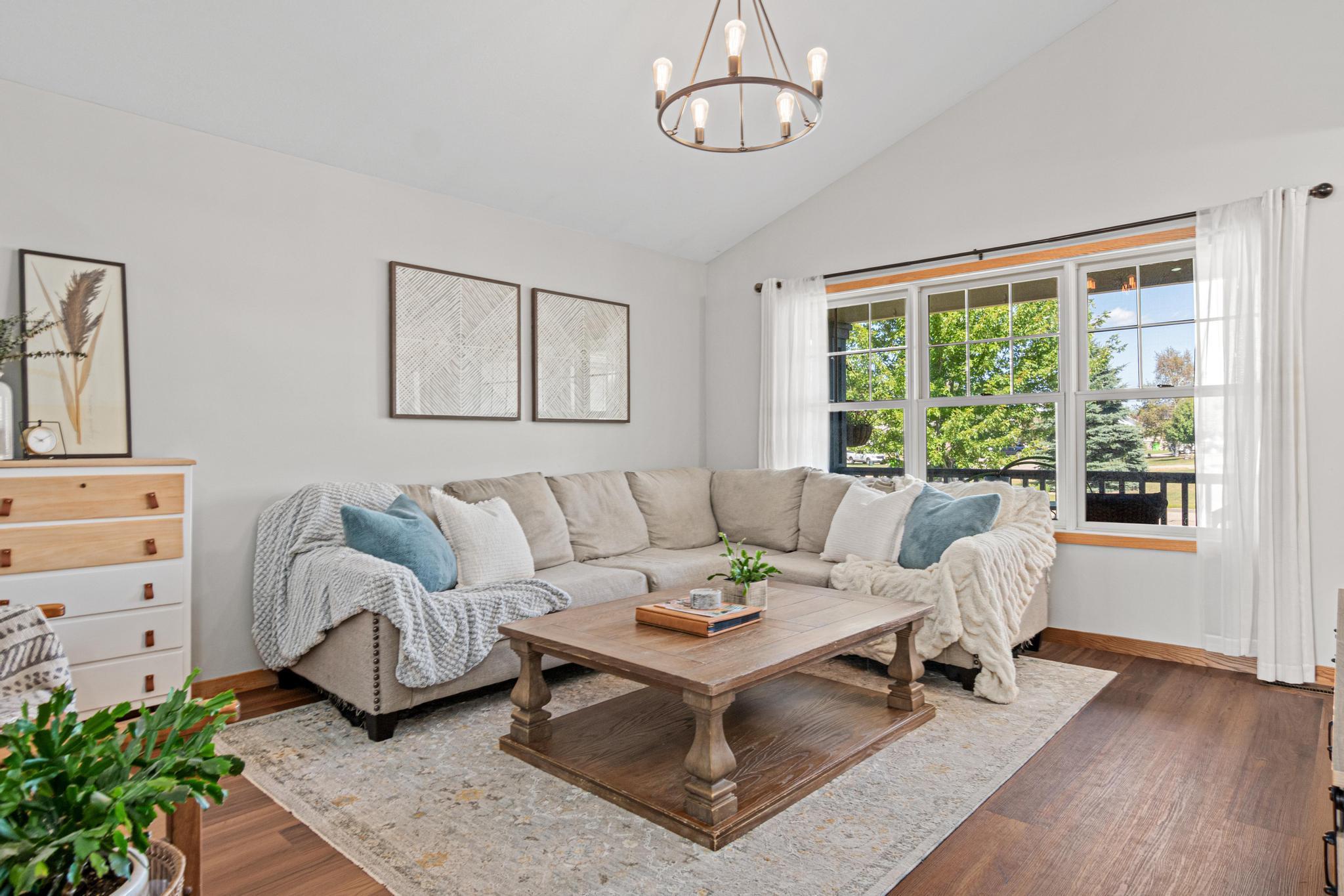 Natural light fills the heart of the home.