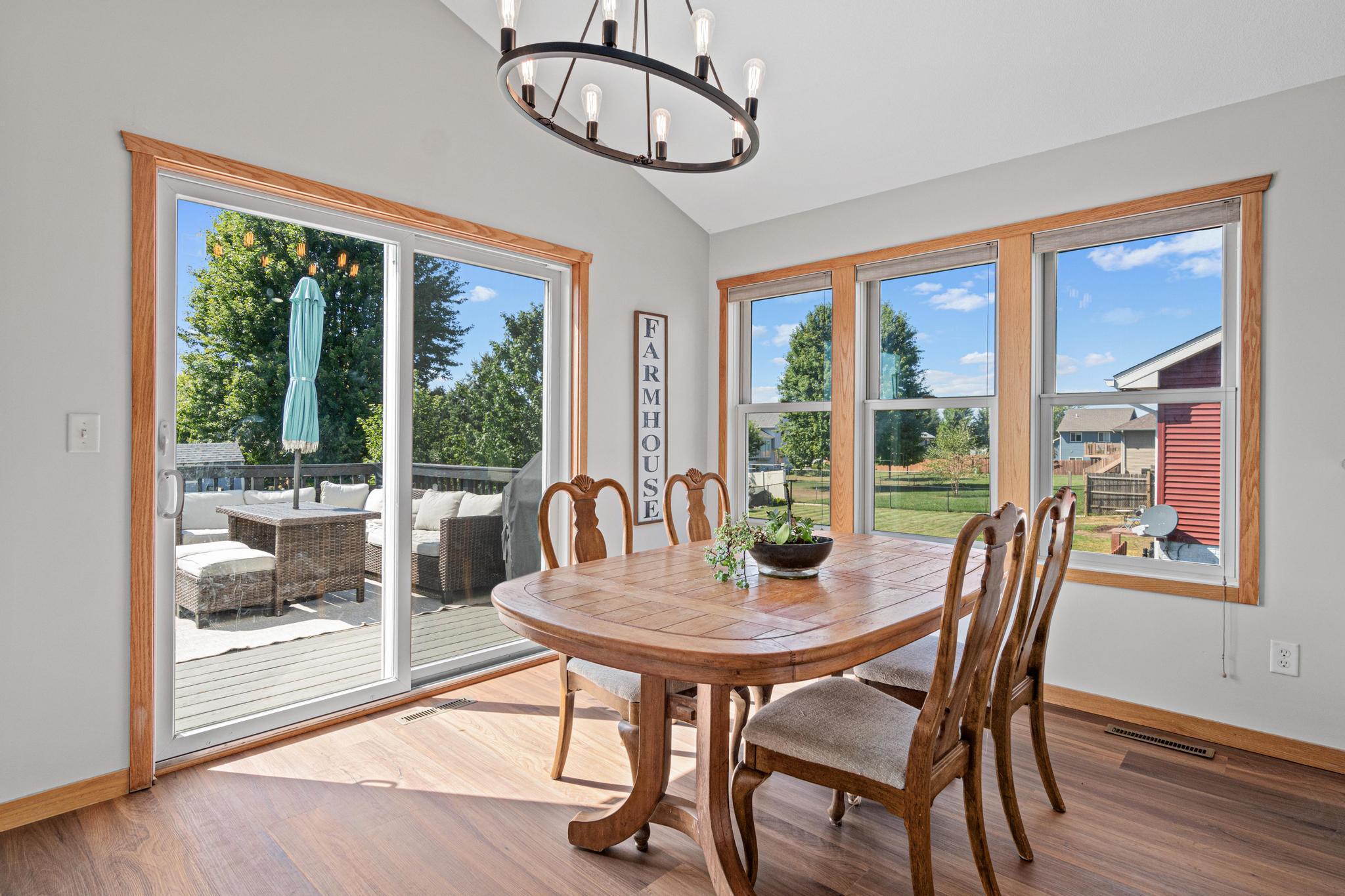Deck access extends everyday living outdoors.