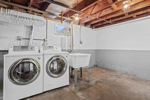 Nice size laundry room in the lower level