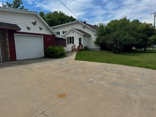 Concrete Drive Garage to Home View