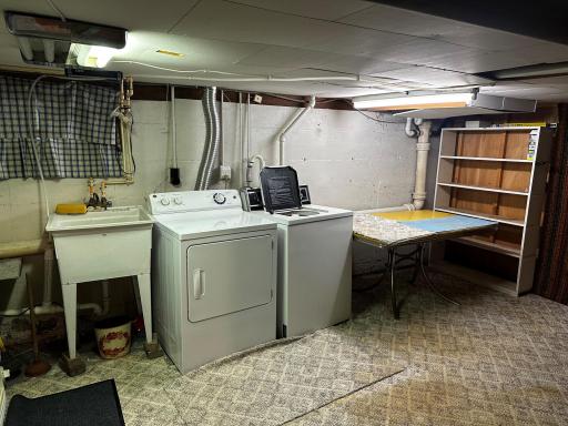 Basement Level Laundry Room