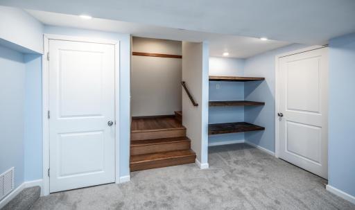 On the lower level - lots of space