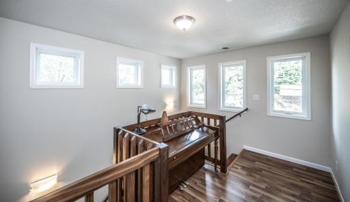 Light streaming into the staircase and landing