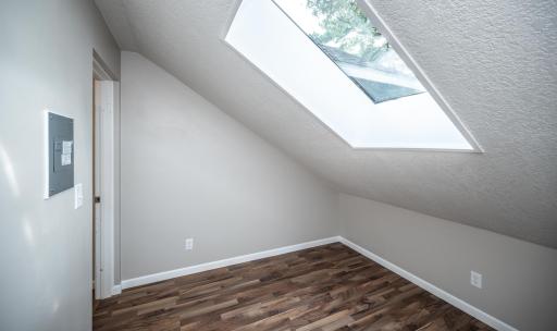 Bonus room on the upper level. Great for an office, playroom or storage