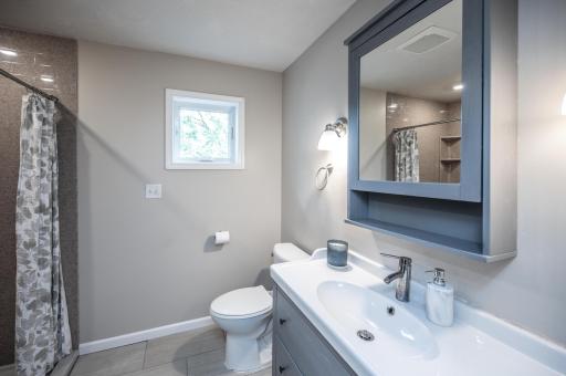 Primary bathroom, upper level