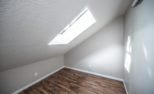 The skylight keeps this small space lit.