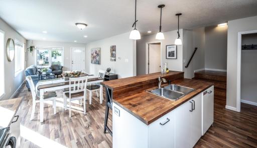 Kitchen, Dining, and Living Room