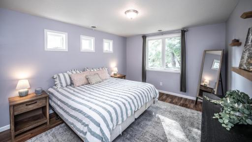 Huge primary bedroom with southern light