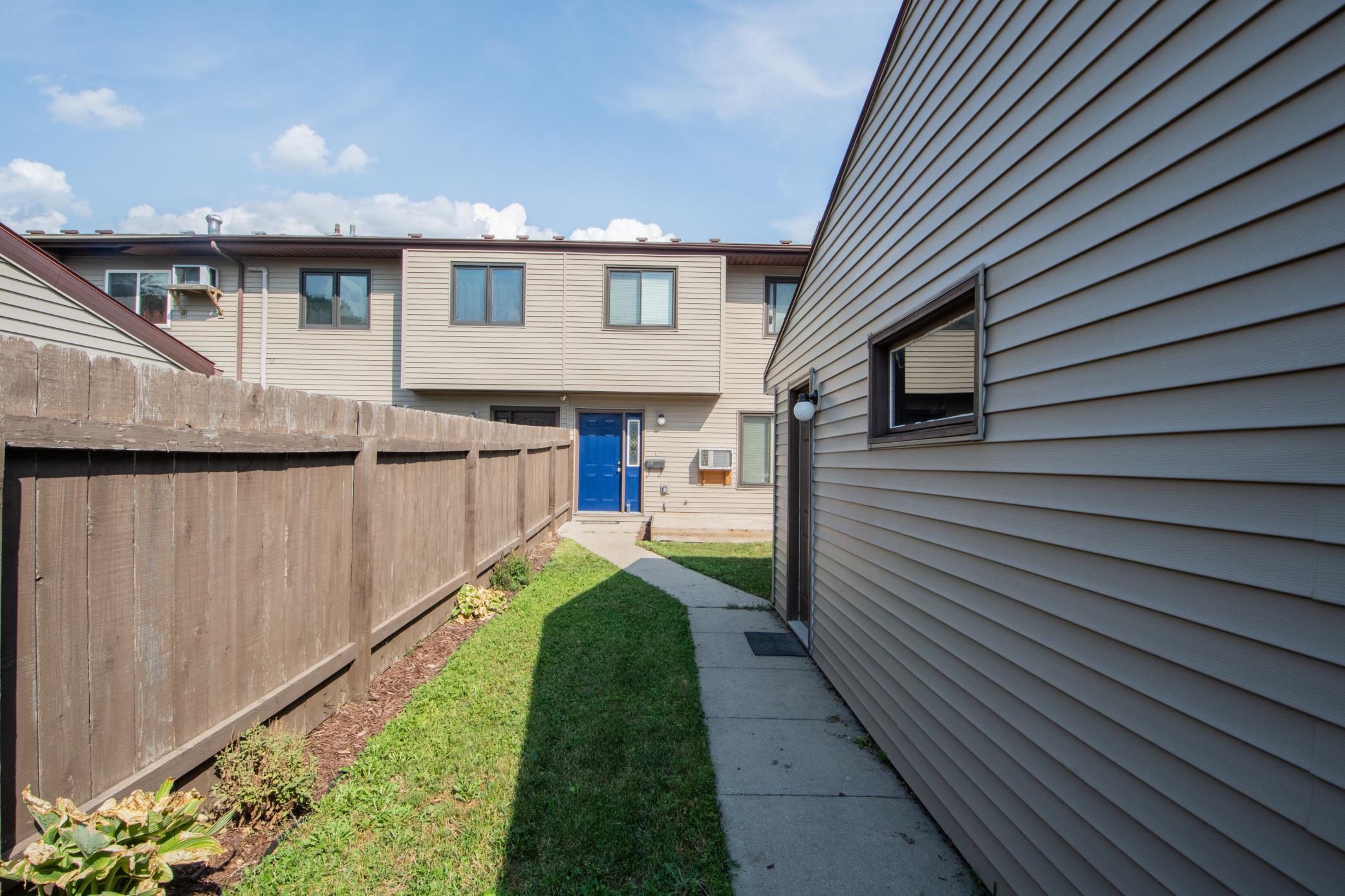 fenced yard