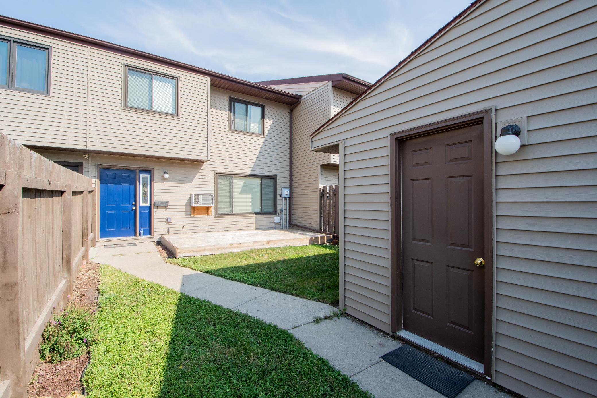 fenced yard with deck