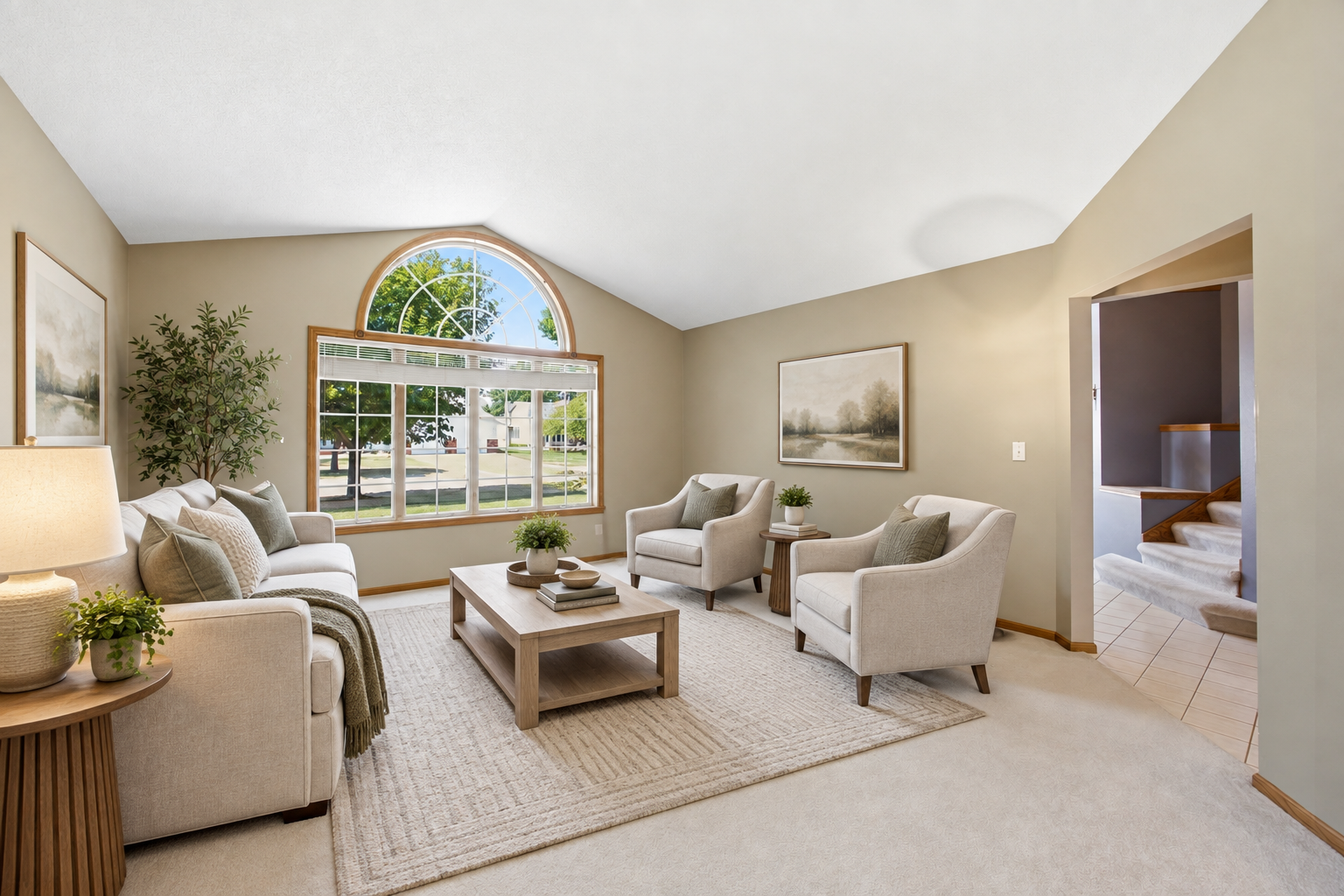 Great room - Digitally Staged