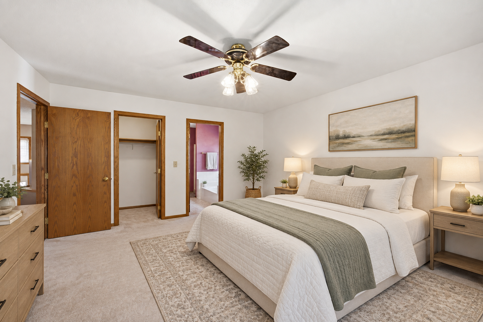 Primary Bedroom - Digitally Staged