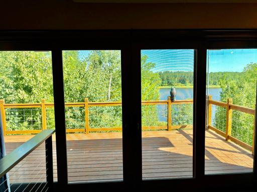 4 panel patio doors to the deck