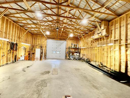 Concrete floor- tall side walls and door