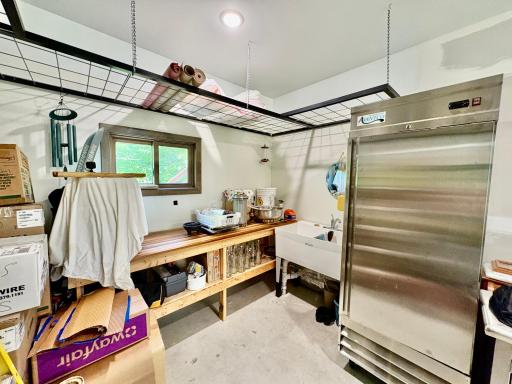 Prep/canning area in attached garage