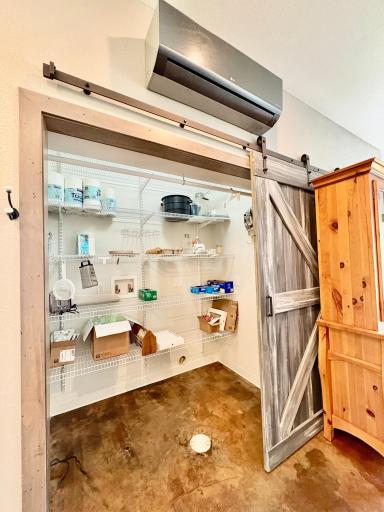 Barn door pantry