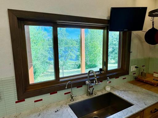 River views from the kitchen
