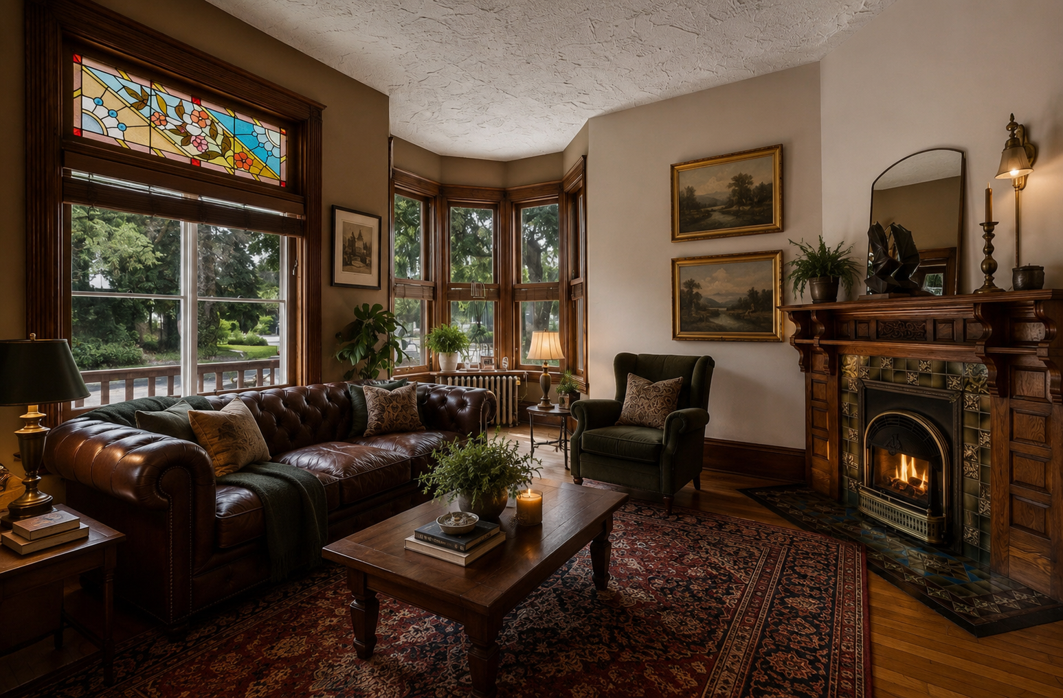 Virtually staged main floor living room