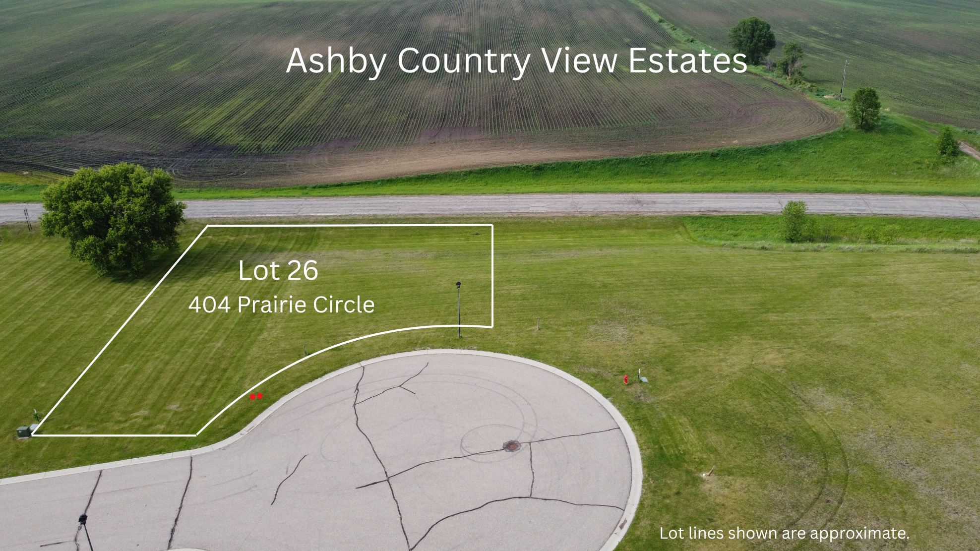 404 Prairie approximate lot boarders