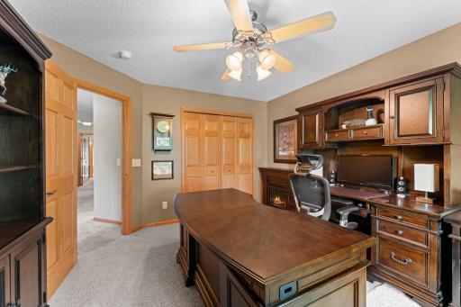 2nd of 4 bedrooms on upper level currently used as office space