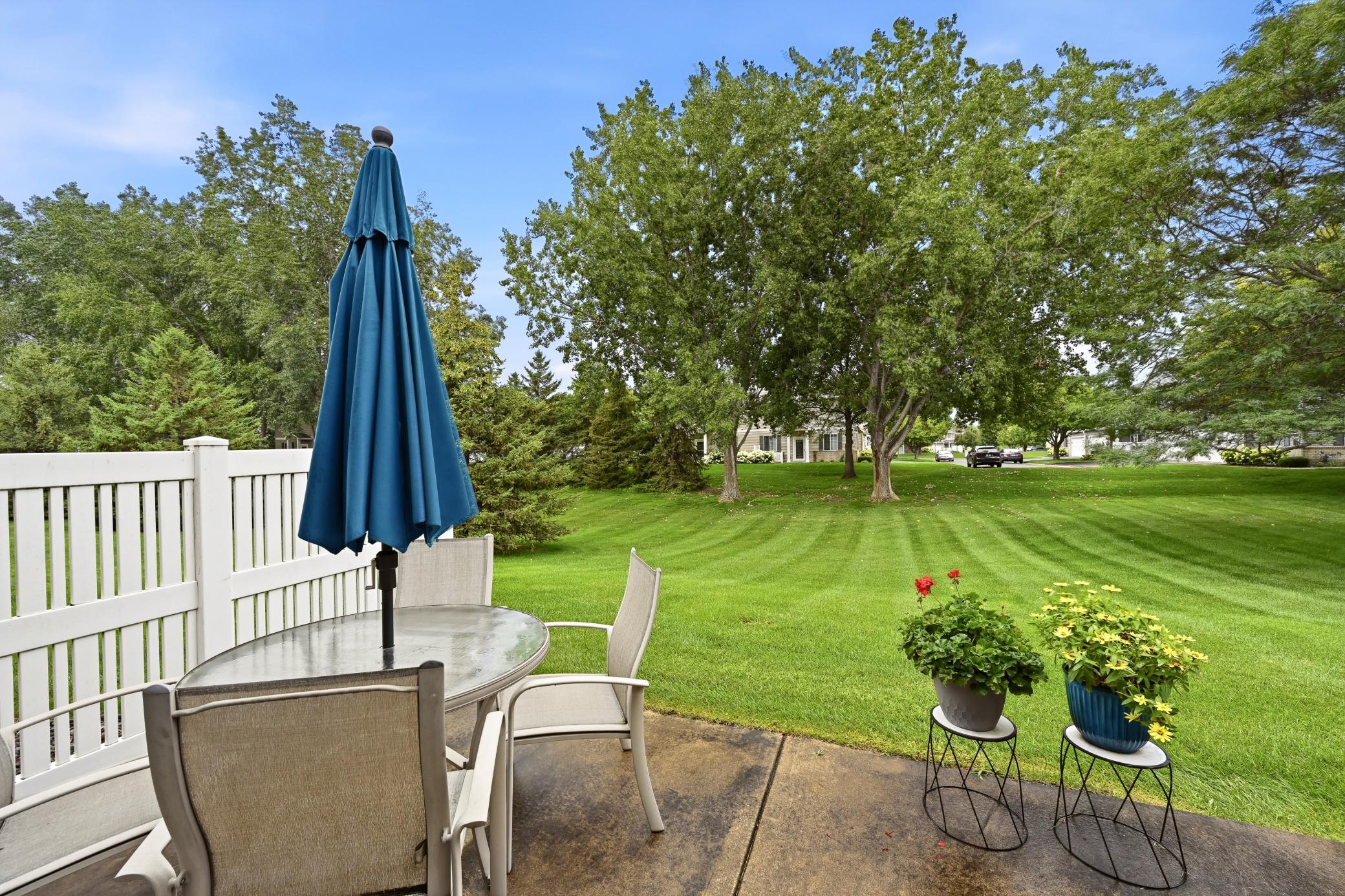 Very private patio