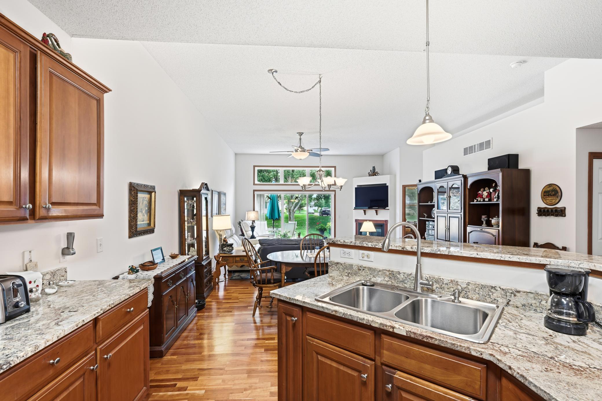 Bright and open kitchen.