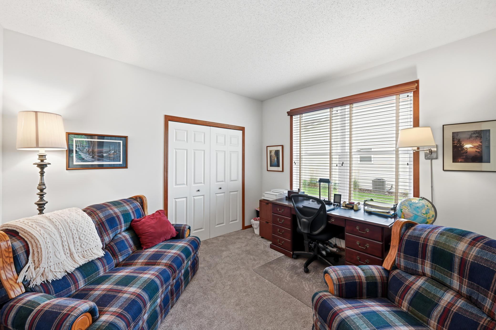 Third bedroom is perfect for an office