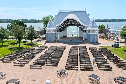 The historic Lake Harriet Bandshell, with its summer concerts and lake views, is just a short drive away.