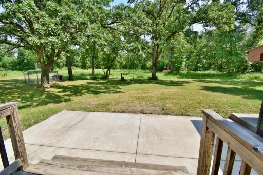 Amazing concrete patio right off of the living room!!!