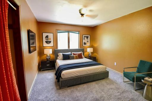 The second of two upper level bedrooms there is a third upper level room as well but it does not have a closet or a window but could be a great office or rec room!!!